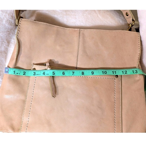 Nino Bossi Genuine Leather Shoulder Bag Hobo Purse Tan Beige Soft Everyday - Picture 8 of 10